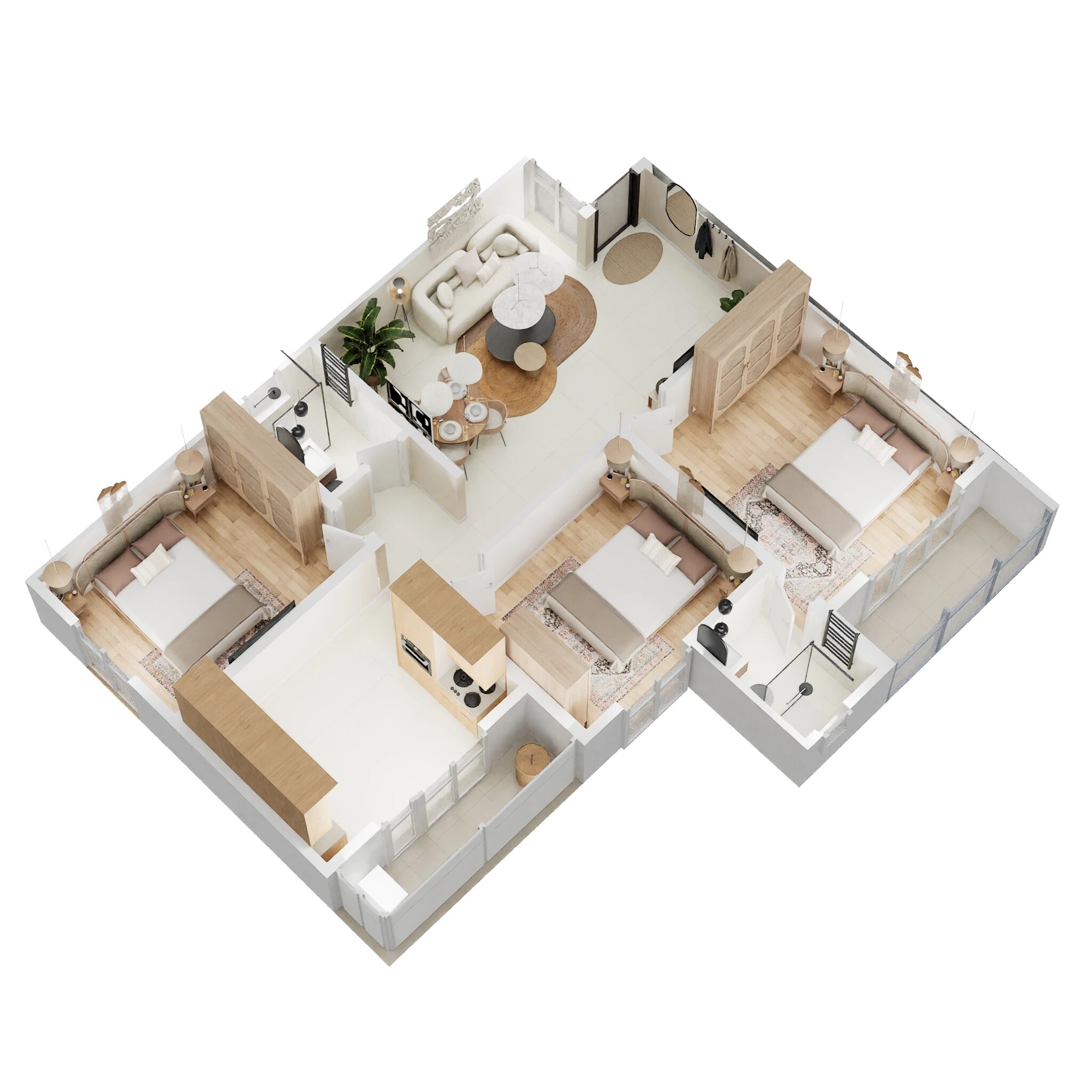 Floor plan of 3 BHK 1652 Sq. Ft. Apartment in DS MAX Sahara, Bangalore