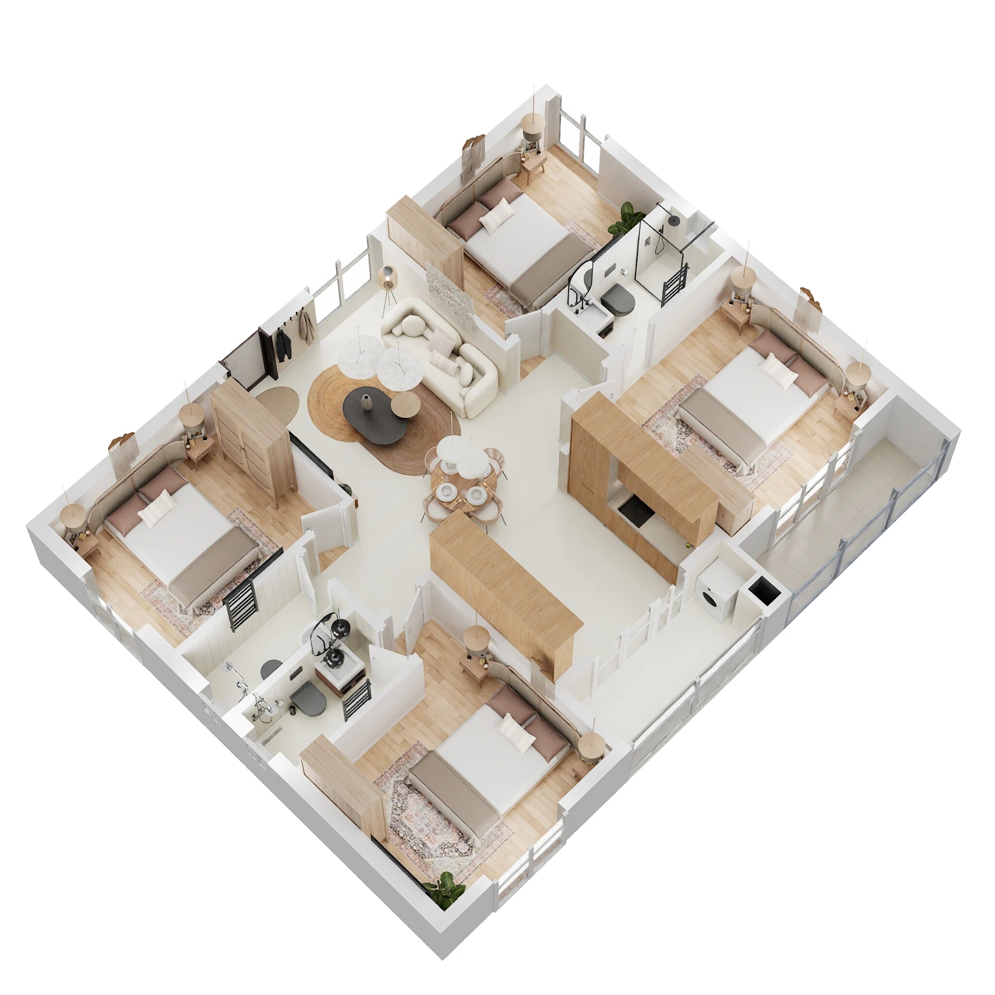 Floor plan of 4 BHK 1812 Sq. Ft. Apartment in DS Max Sahara Grand, Bangalore