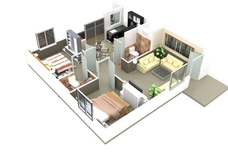 ds max samruddhi apartment 2bhk 1080sqft91