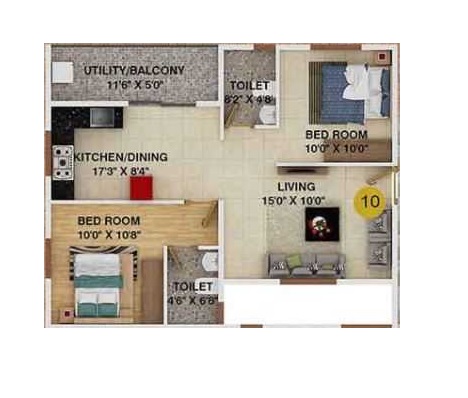 DS Max Satellite 2 BHK Layout