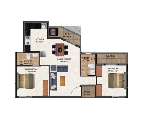  2 BHK Apartment at DS Max Senate, Begur – for Sale