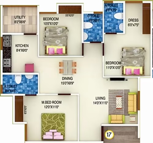 ds max sista apartment 3 bhk 1505sqft 20235109155148