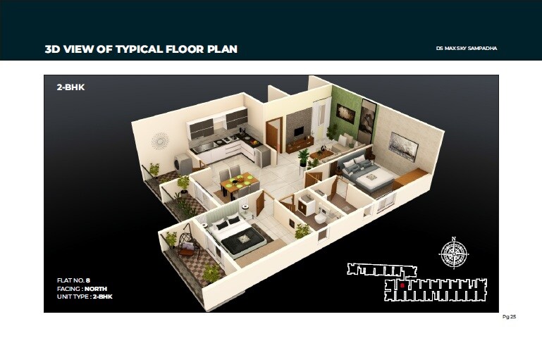 2 BHK 1206 Sq. Ft. Apartment