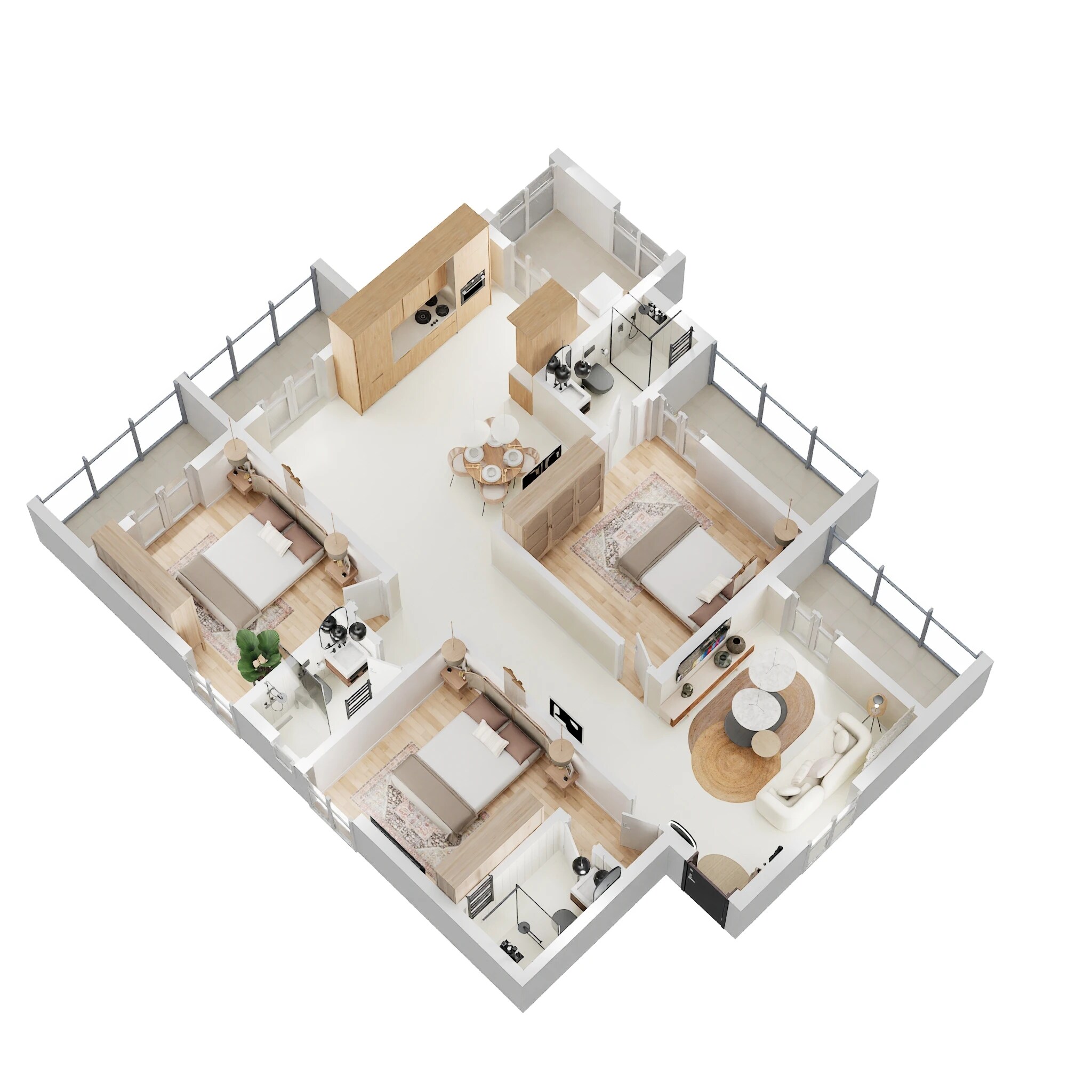 3 BHK 1859 Sq. Ft. Apartment