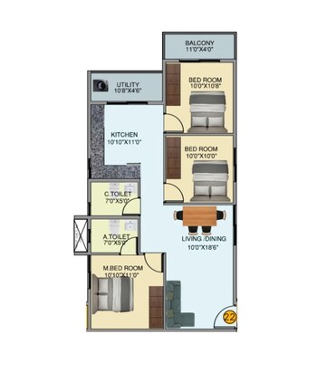  2 BHK Apartment at DS Max Sky Shubham, Kr Puram – for Sale