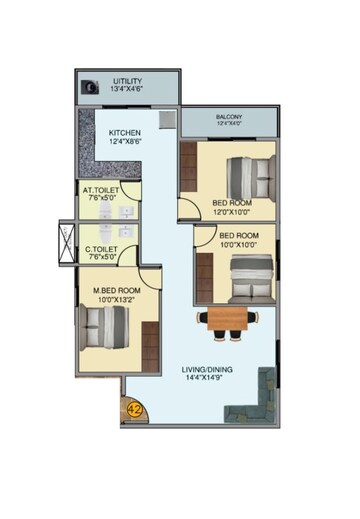  3 BHK Apartment at DS Max Sky Shubham, Kr Puram – for Sale