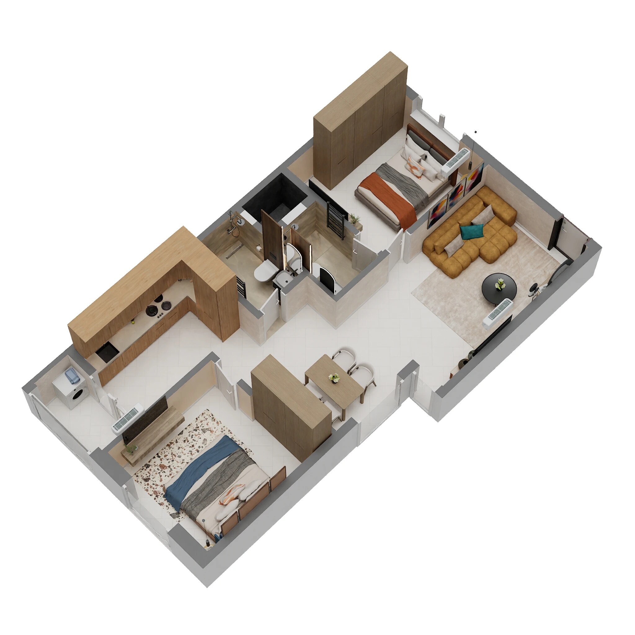 2 BHK 1390 Sq. Ft. Apartment