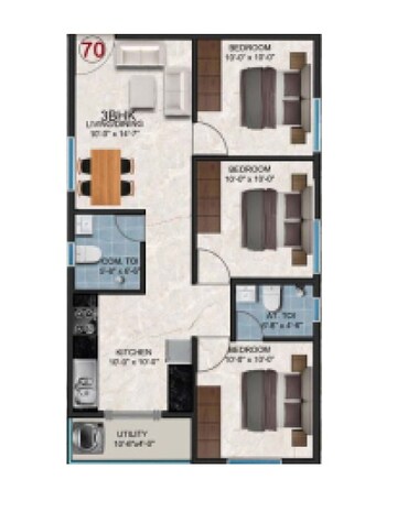  3 BHK Apartment at DS Max Sukruth, Madiwala – for Sale
