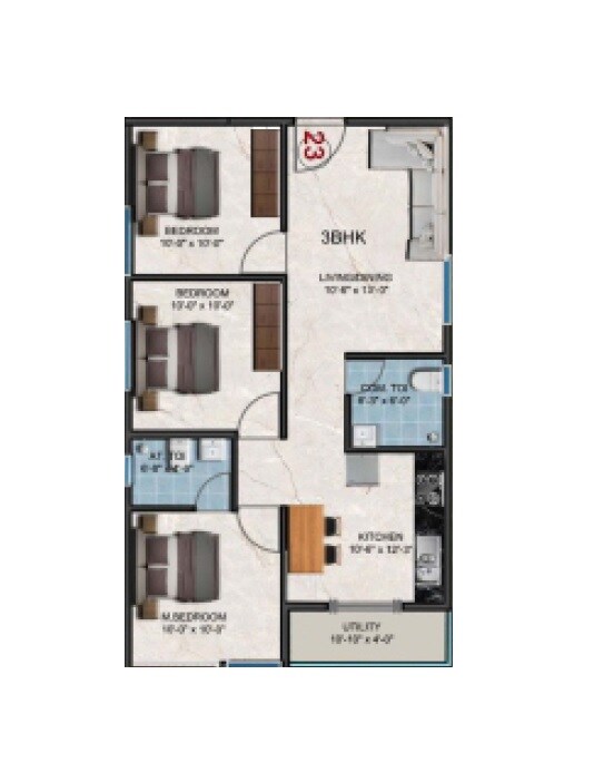  3 BHK Apartment at DS Max Sukruth, Madiwala – for Sale