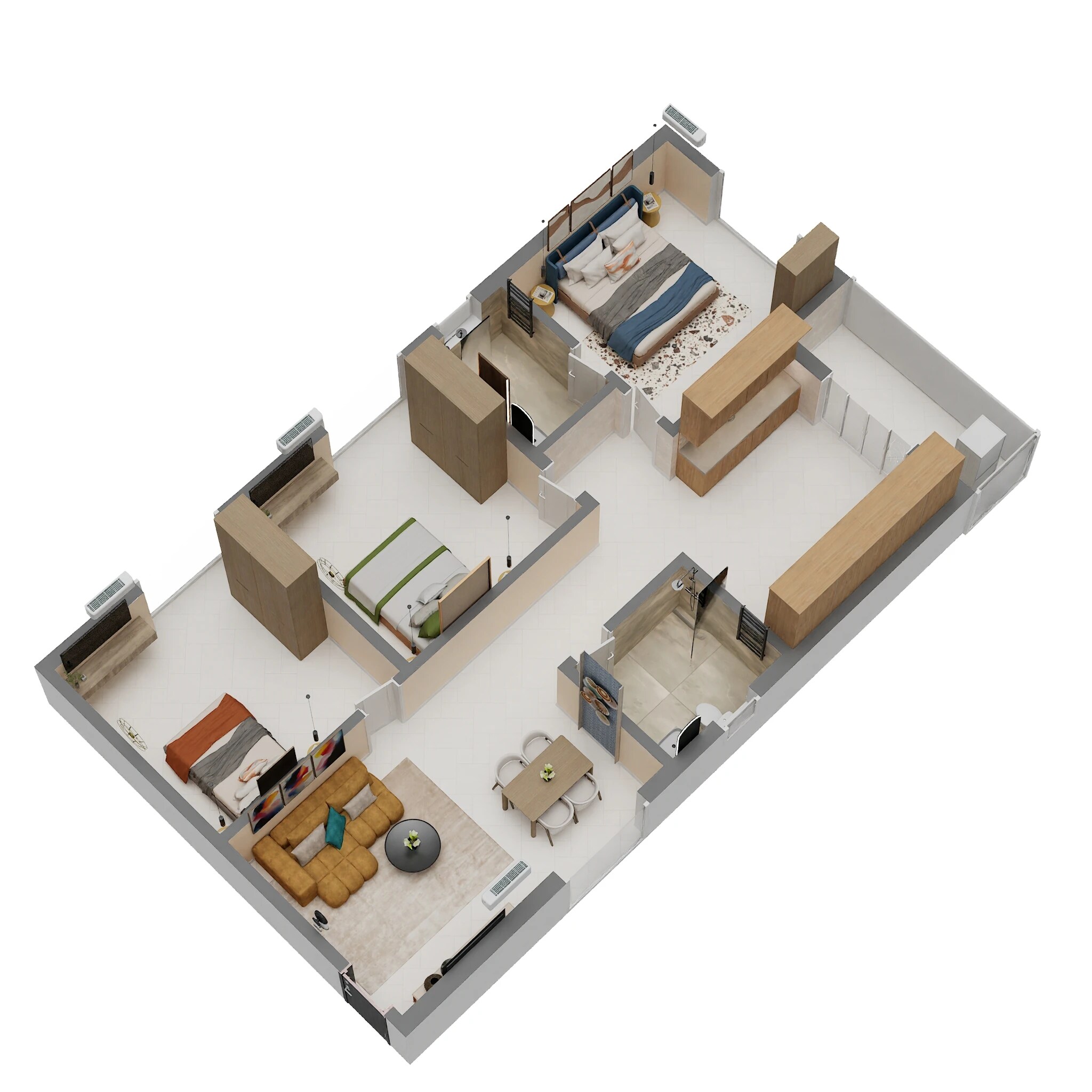 3 BHK 1572 Sq. Ft. Apartment