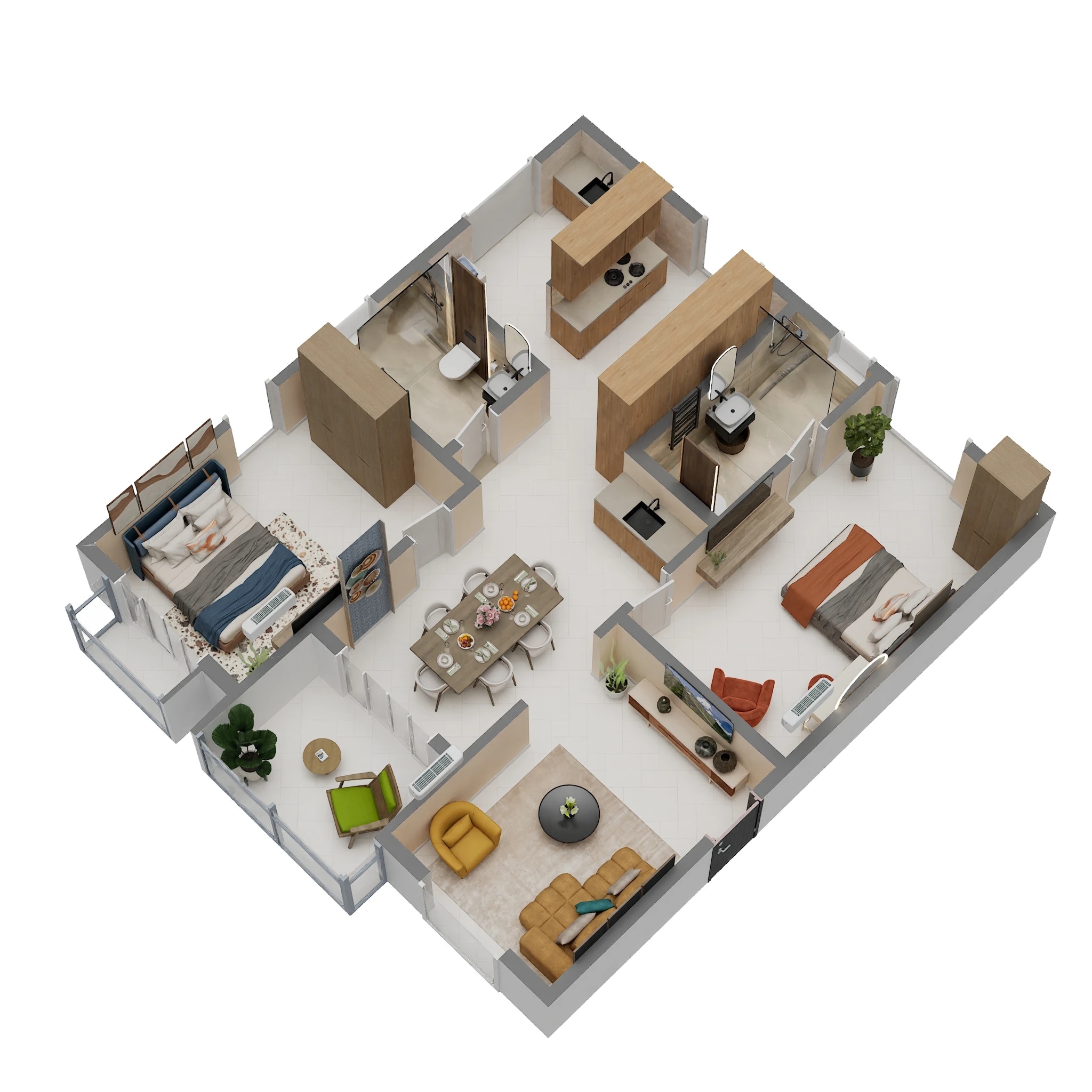 2 BHK 1227 Sq. Ft. Apartment