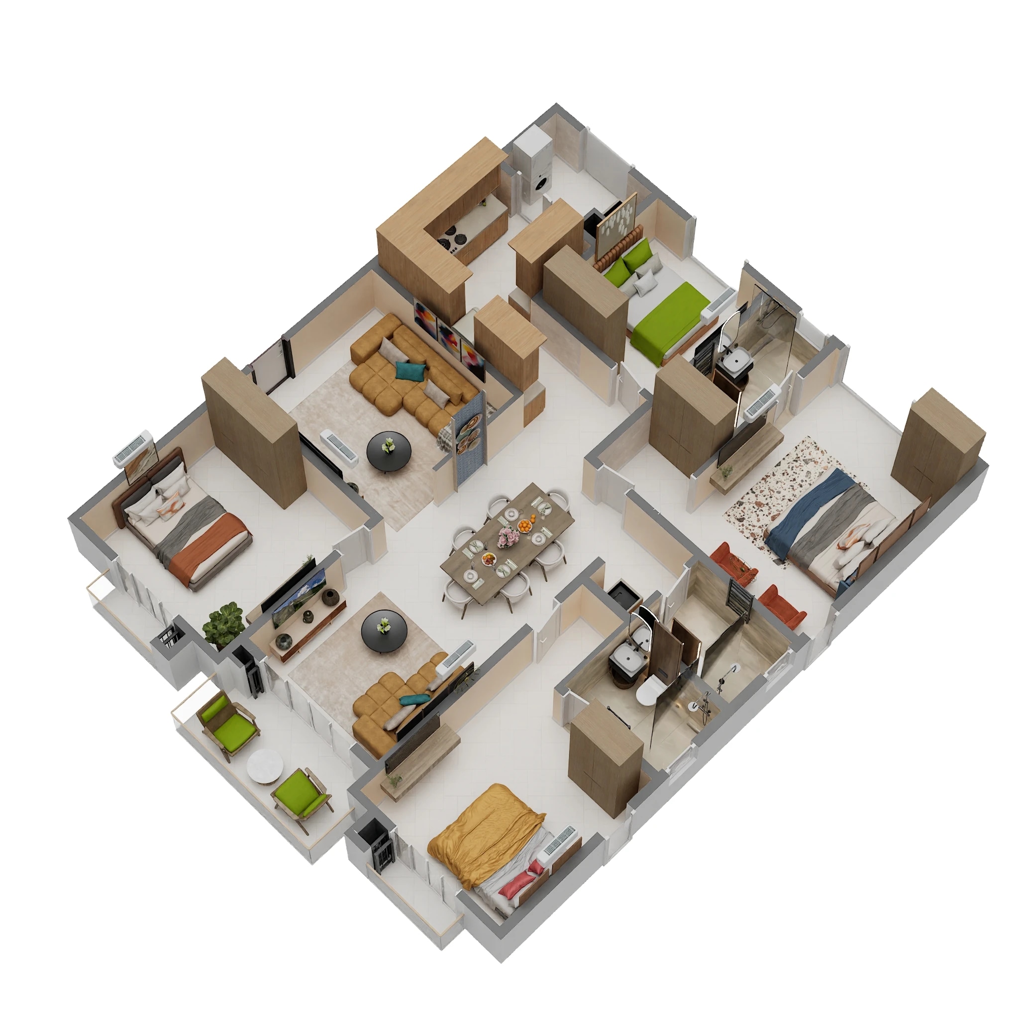 4 BHK 2362 Sq. Ft. Apartment