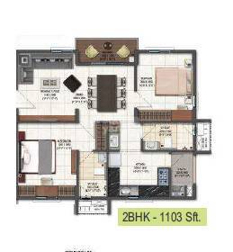 Other, dsr-highland-greenz 2 Bedroom 1103 Sq.Ft. Apartment In Doddakannelli Bangalore 9362412