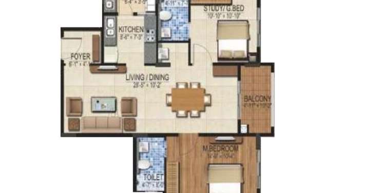 dsr louts tower apartment 2bhk 1150sqft191