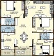 DSR Sunshine 3 BHK Layout