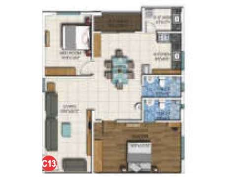 dsr white waters phase 2 apartment 2 bhk 1277sqft 20233210163217