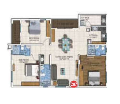 dsr white waters phase 2 apartment 3 bhk 1647sqft 20233210163246