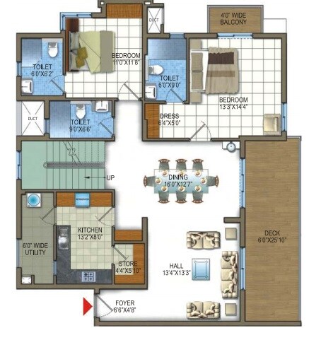 4 BHK 2890 Sq. Ft. Apartment