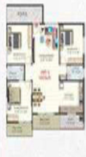 Floor plan of 3 BHK 1479 Sq. Ft. Apartment in Durga Devi Enclave, Bangalore