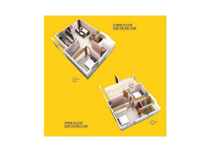 Floor plan of 3 BHK 1546 Sq. Ft. Villa in East North Nash Ville, Bangalore