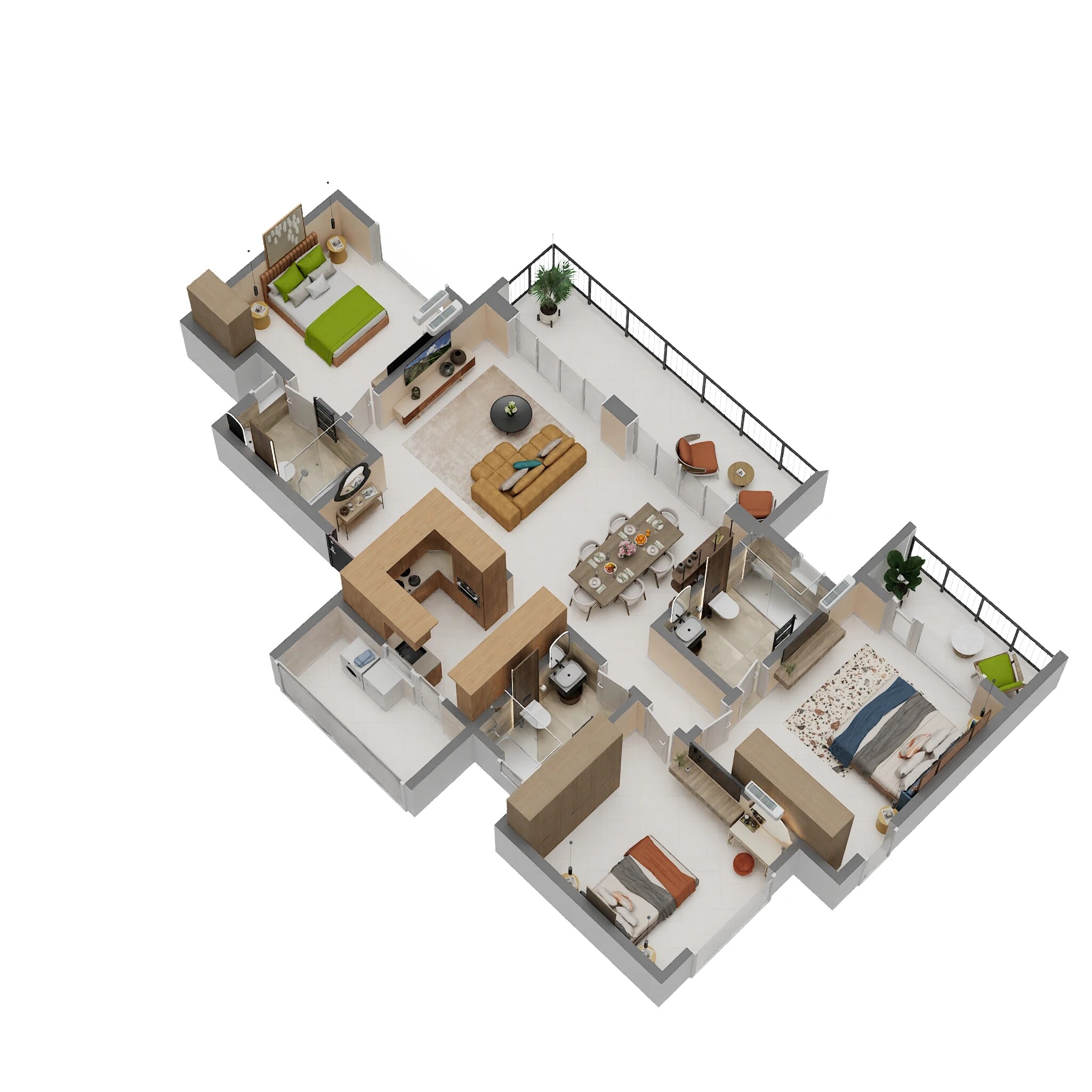 3 BHK 1903 Sq. Ft. Apartment