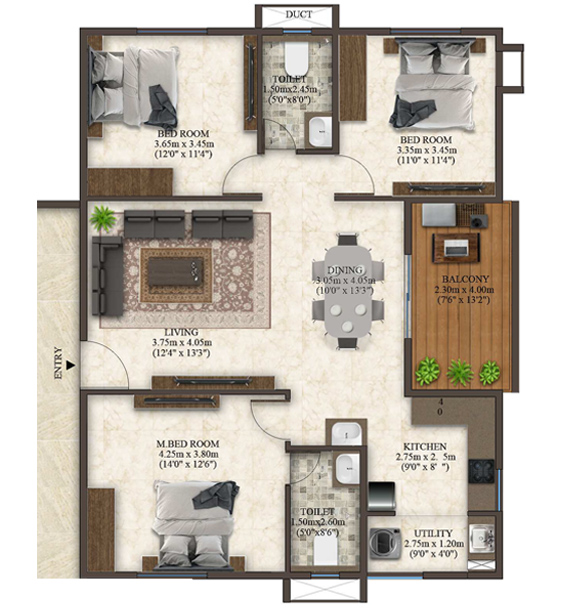 ecolife elements of nature akash block apartment 3 bhk 1462sqft 20213323163322