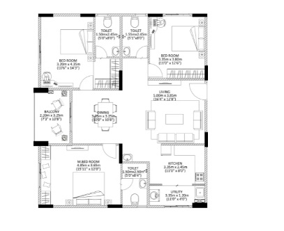 ecolife elements of nature akash block apartment 3 bhk 663sqft 20213623163613