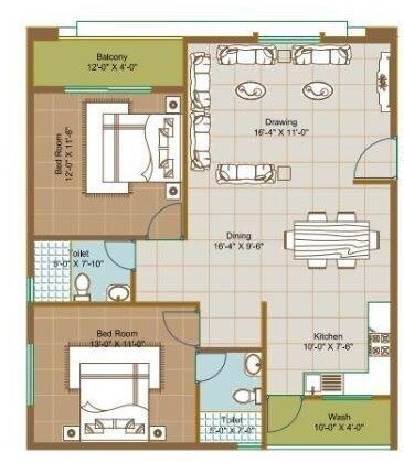 2 BHK 1251 Sq. Ft. Apartment