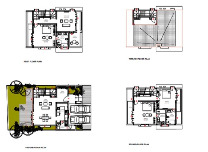 Floor plan of 3 BHK 3507 Sq. Ft. Apartment in Edifice Villa Valley Yelahanka, Bangalore