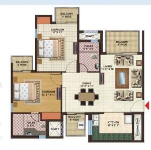 2 BHK 1203 Sq. Ft. Apartment in Elegant Heights