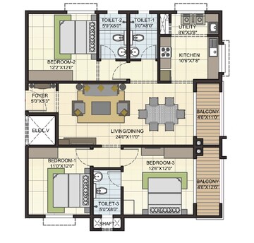  3 BHK Apartment at Elegant Hermitage, Banashankari 6th Stage – for Sale