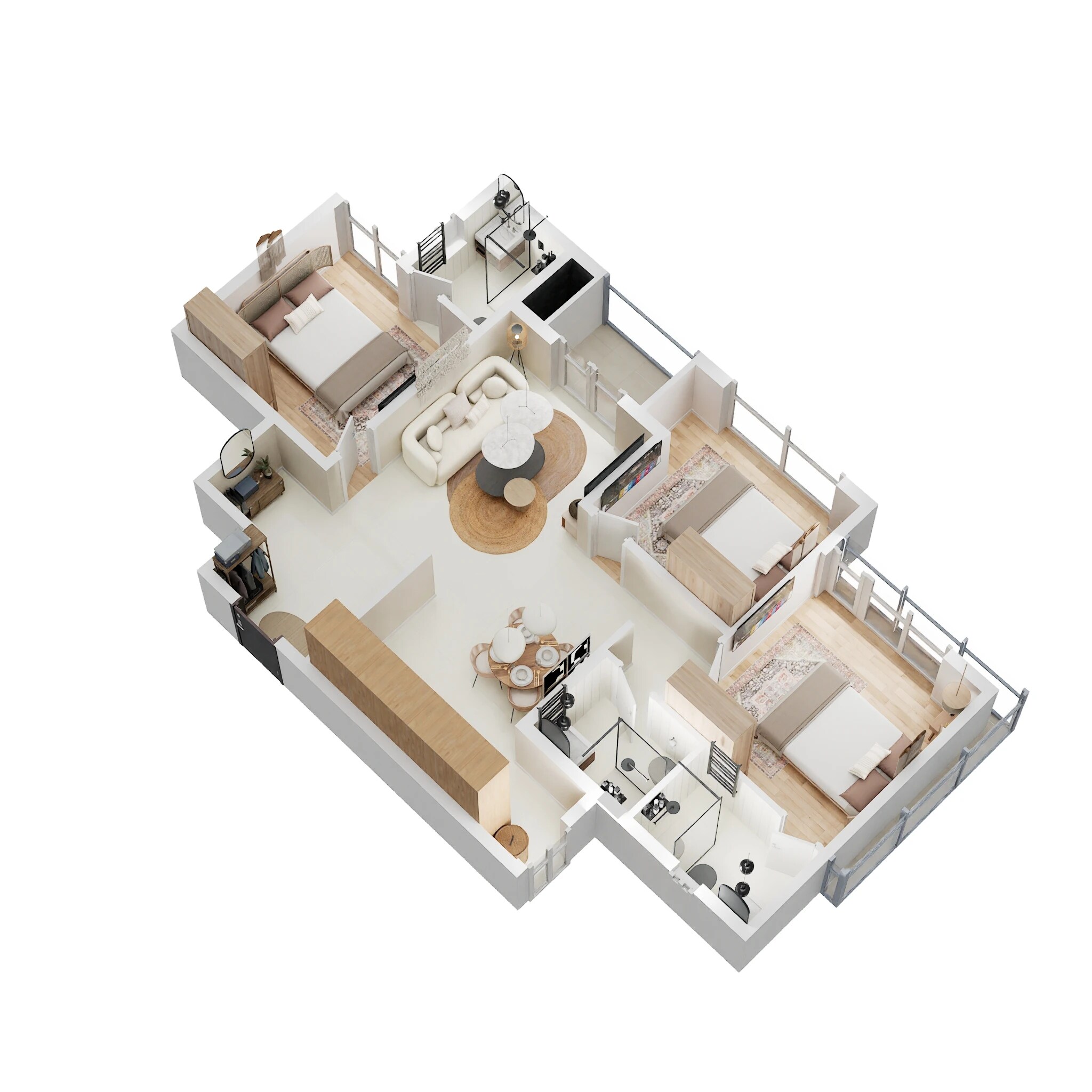 3 BHK 1406 Sq. Ft. Apartment