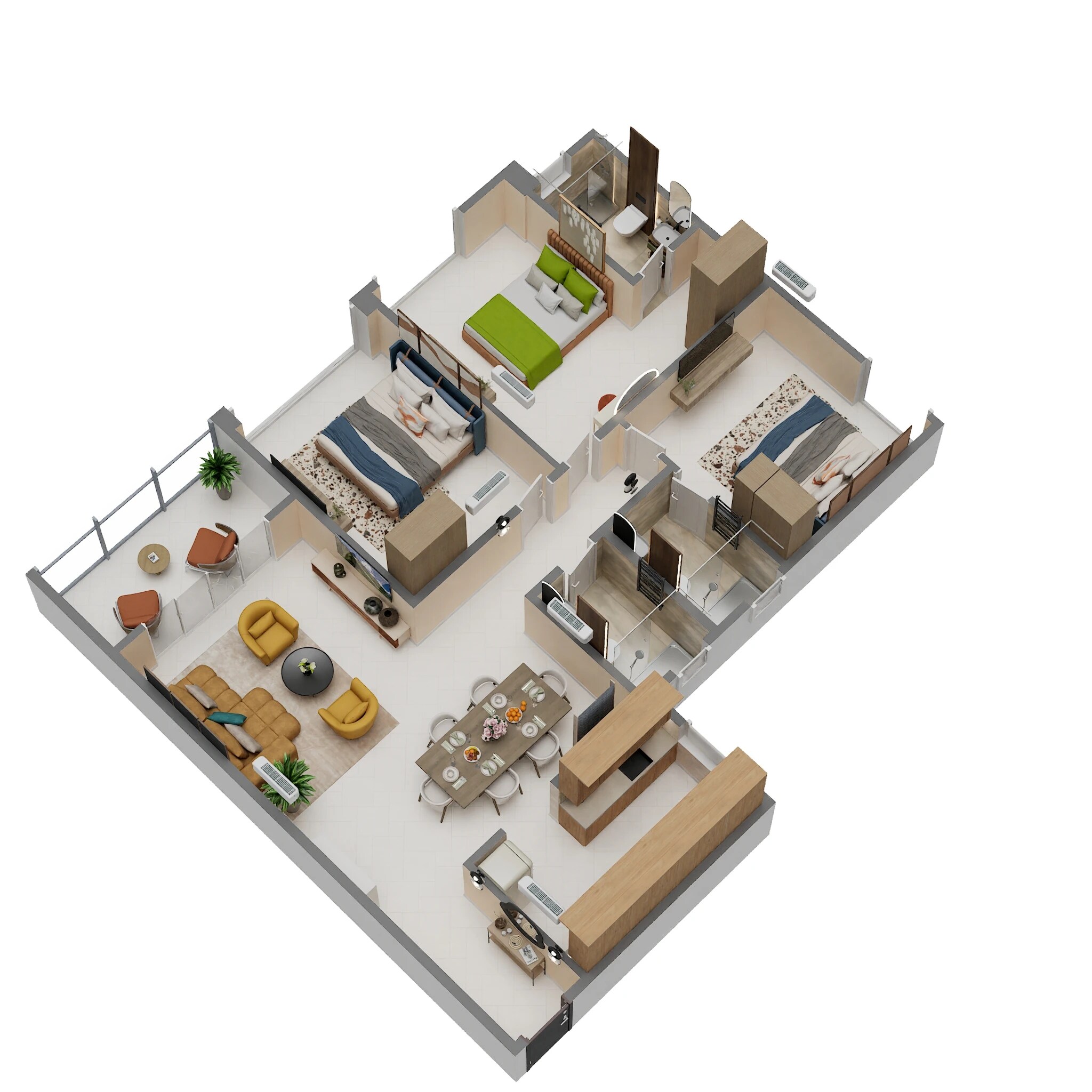 3 BHK 1752 Sq. Ft. Apartment