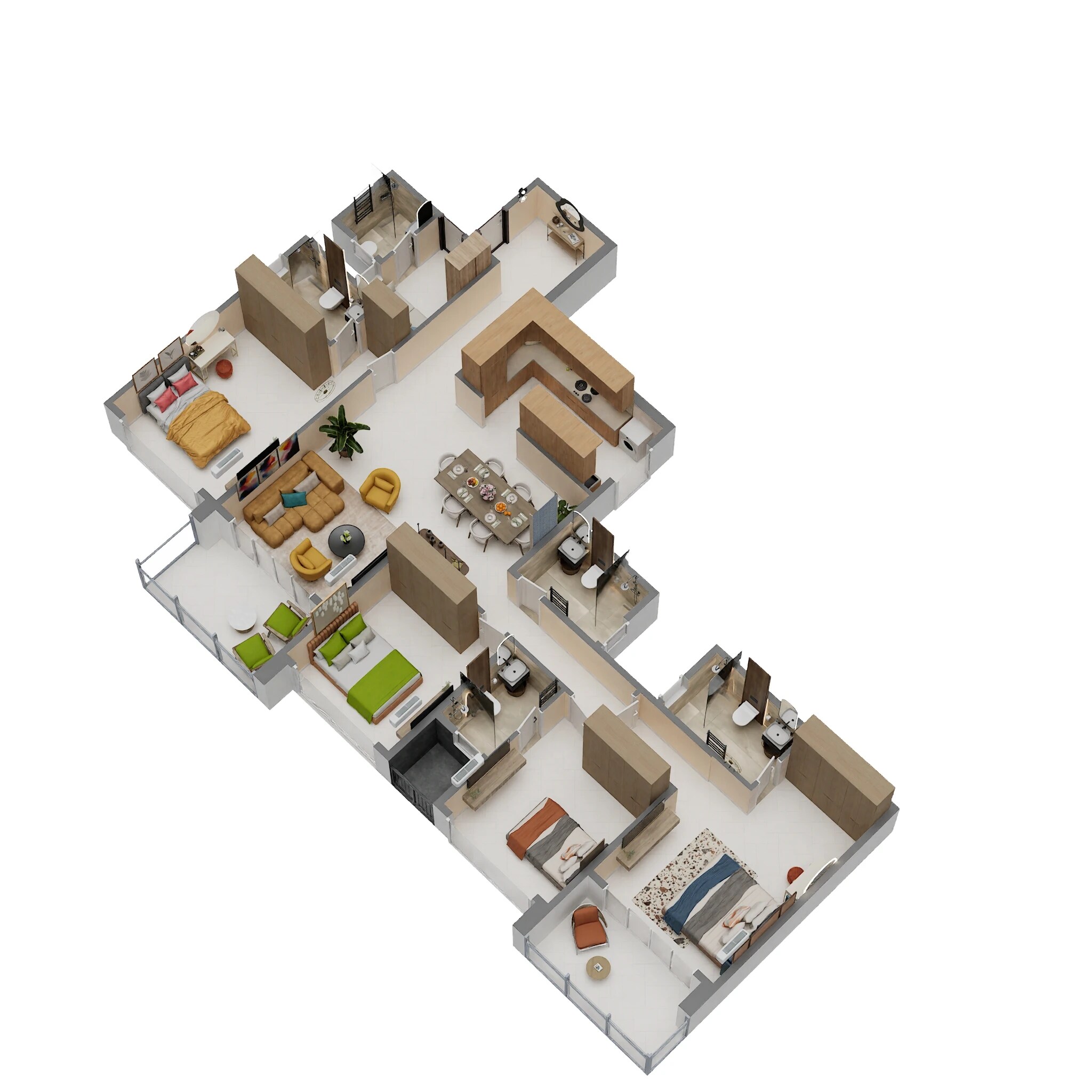 4 BHK 2570 Sq. Ft. Apartment