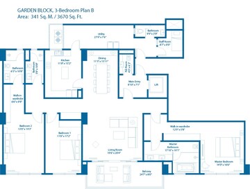  3 BHK Apartment at Embassy Lake Terraces, Hebbal Kempapura – for Rent