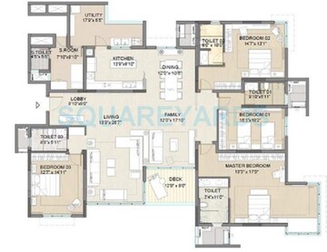  4 BHK Apartment at Embassy Oasis, Frazer Town – for Rent