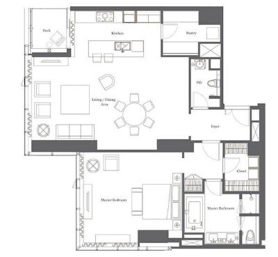 1 BHK 1992 Sq. Ft. Apartment