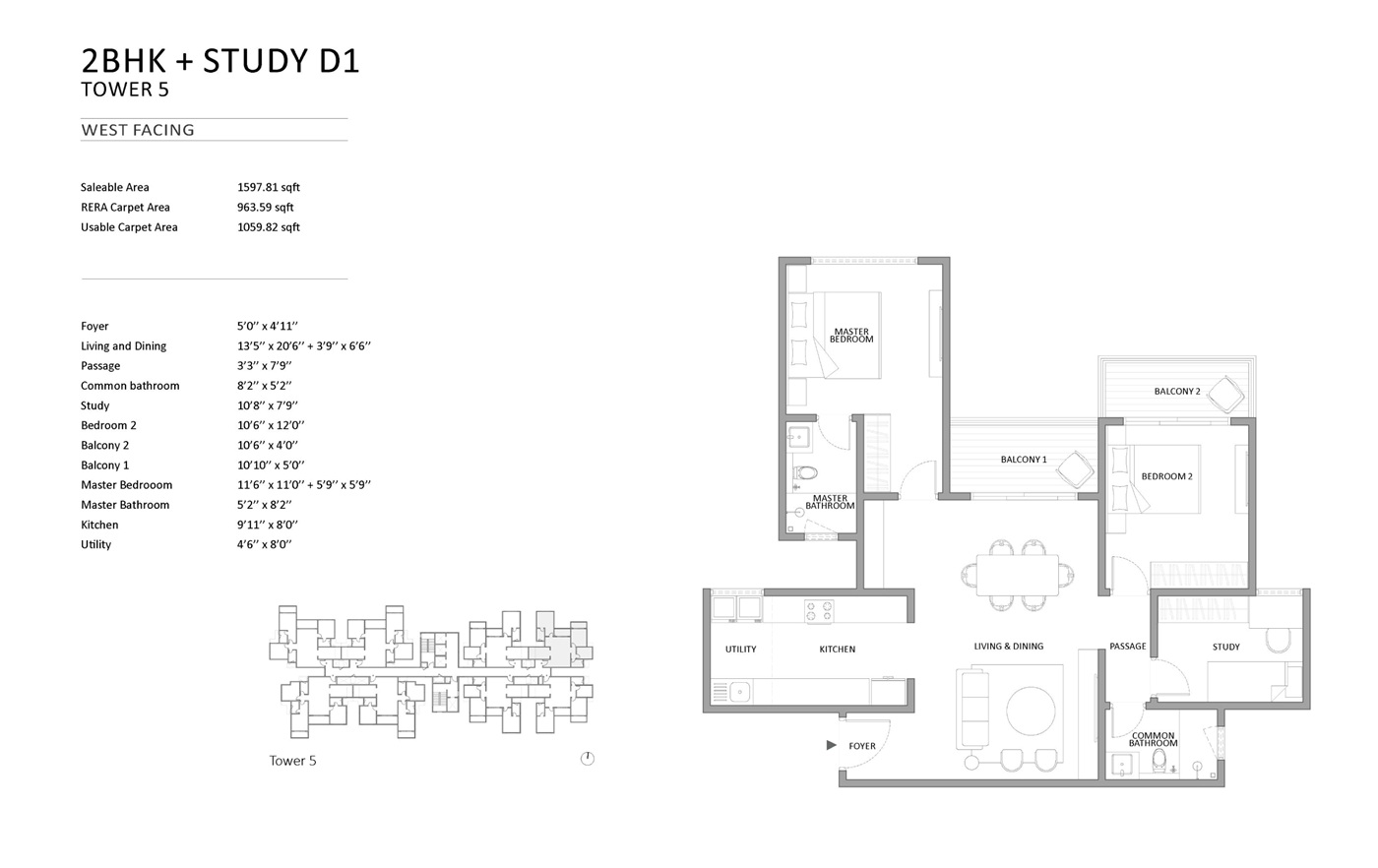 2 BHK 1598 Sq. Ft. Apartment