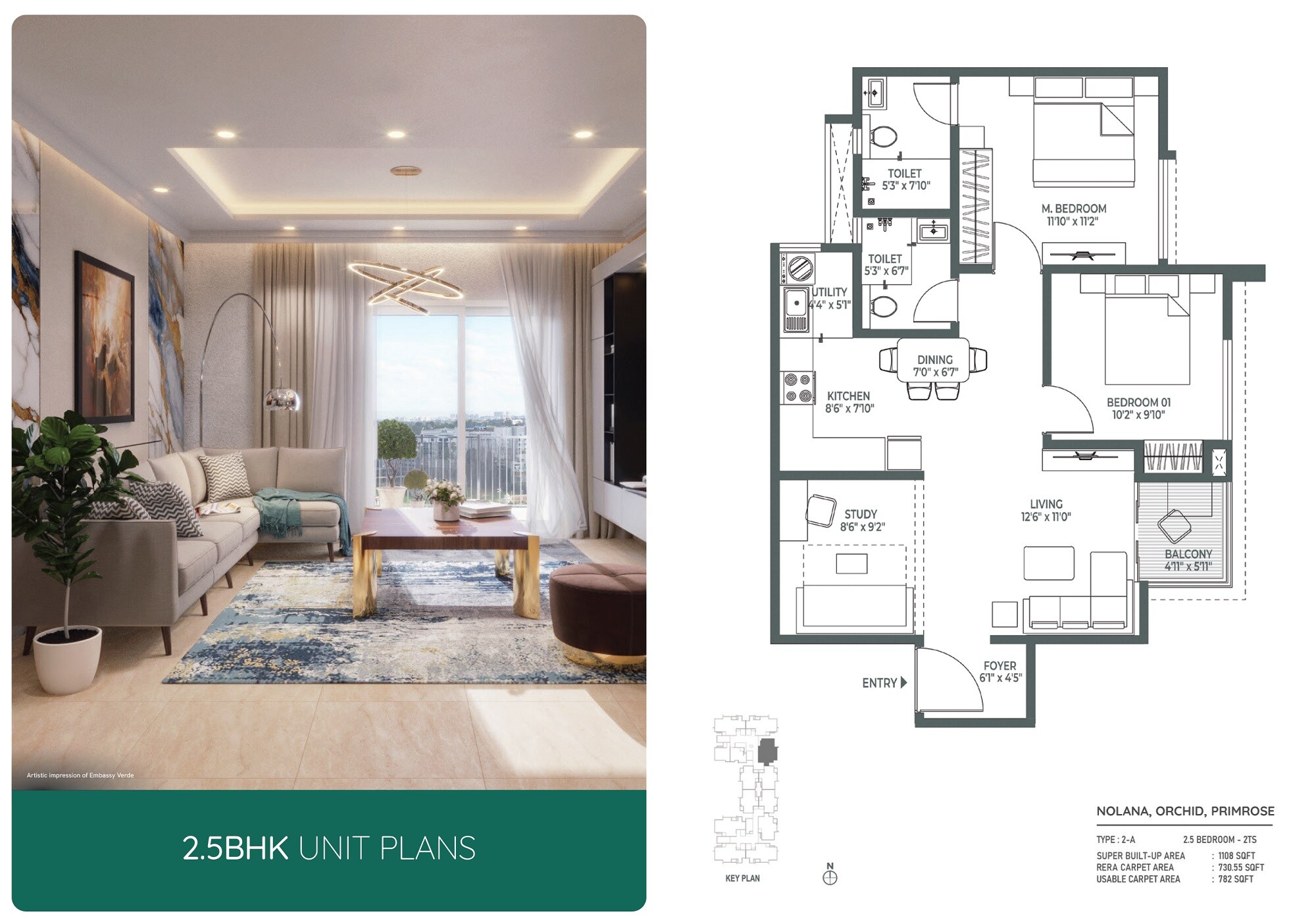 2 BHK 1108 Sq. Ft. Apartment