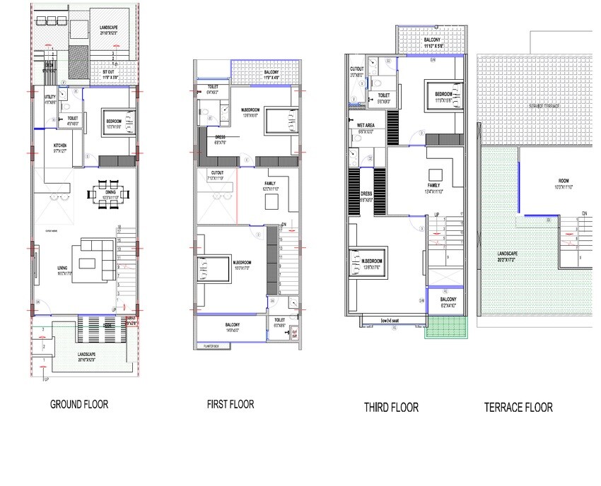 Floor plan of 3 BHK 2519 Sq. Ft. Villa in Essem 18 Alaya, Bangalore