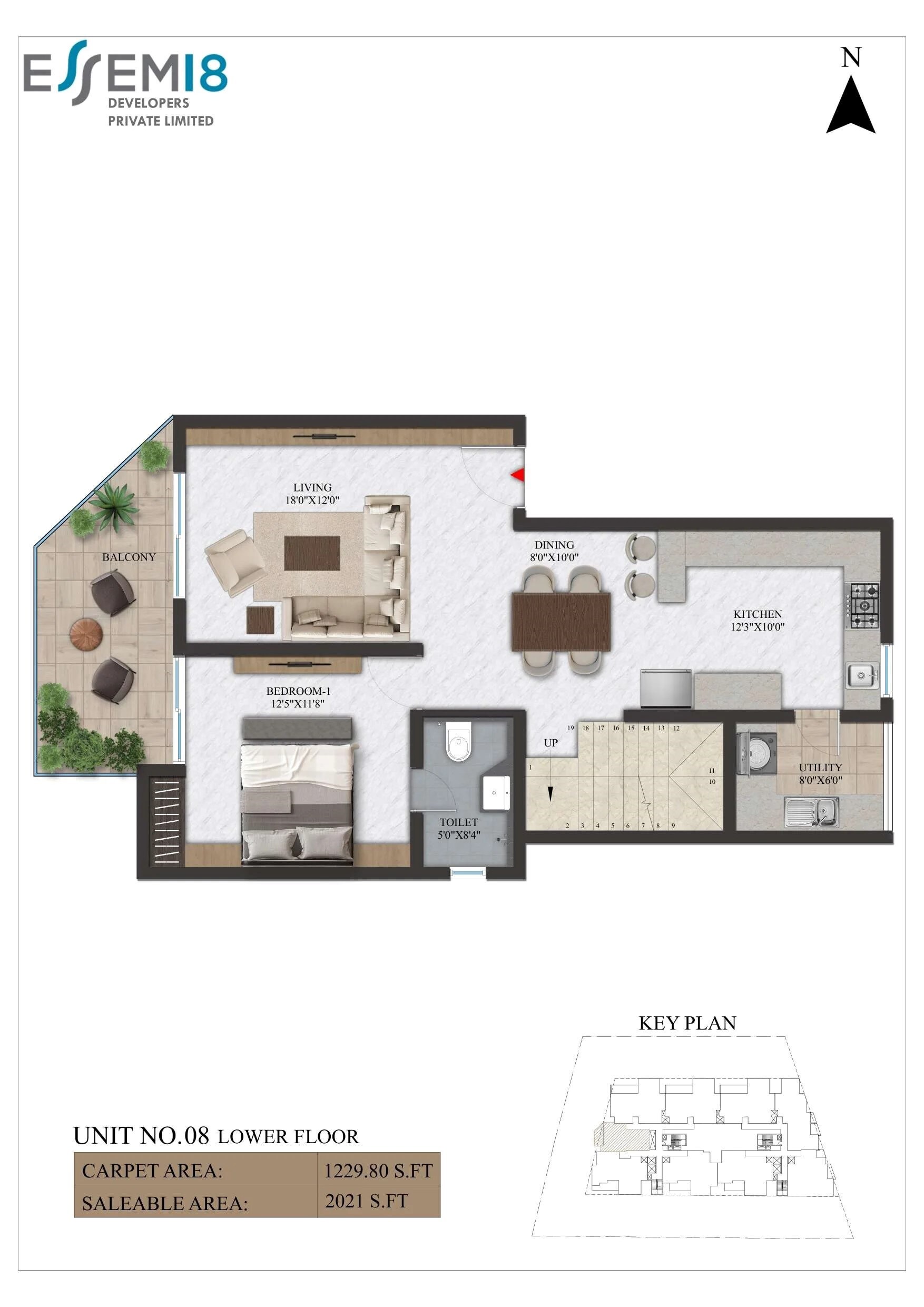 3 BHK 2021 Sq. Ft. Apartment