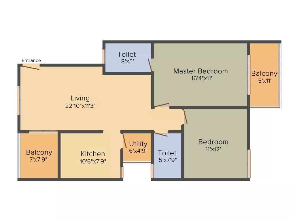 2 BHK 1203 Sq. Ft. Apartment
