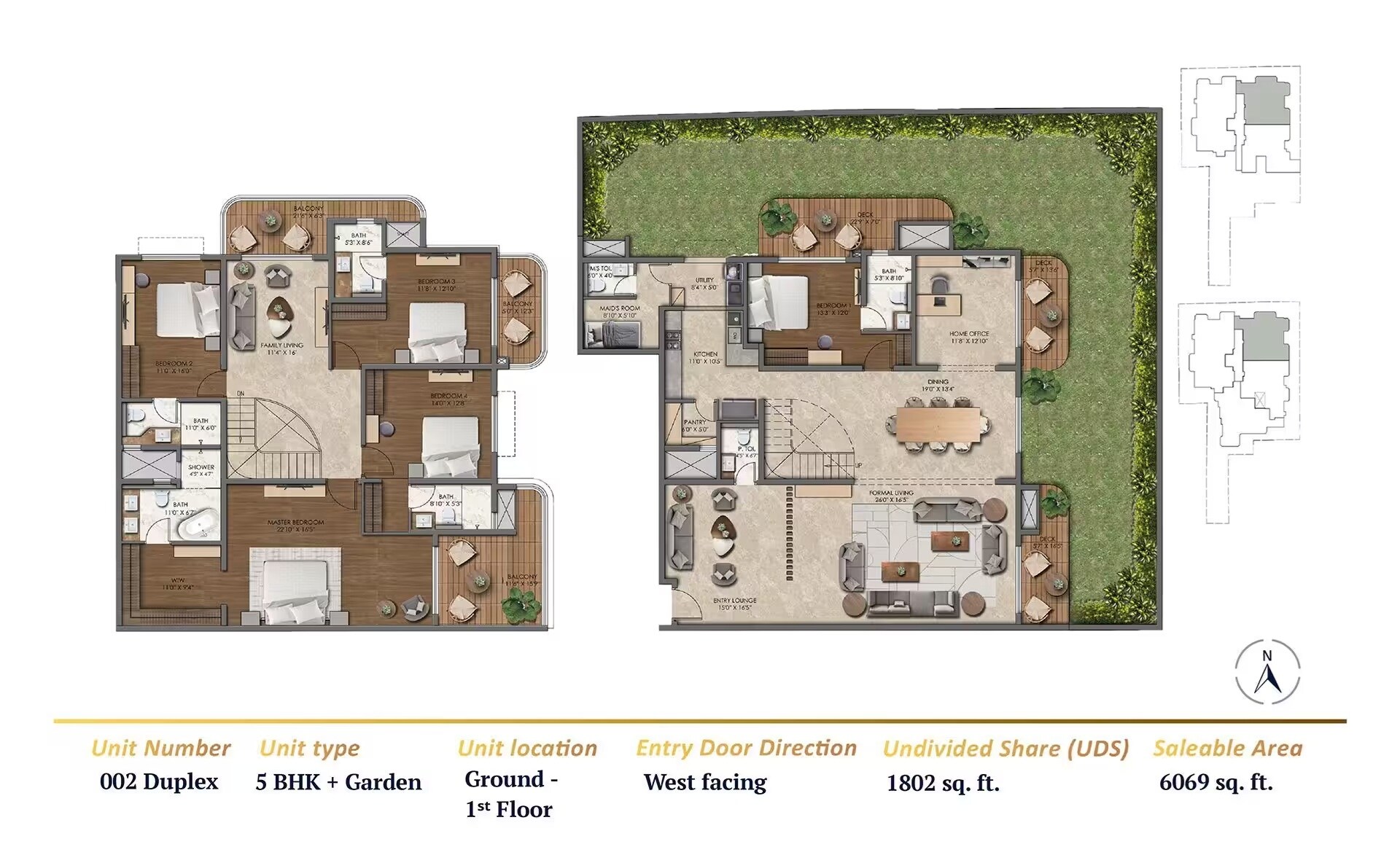 5 BHK 6069 Sq. Ft. Apartment