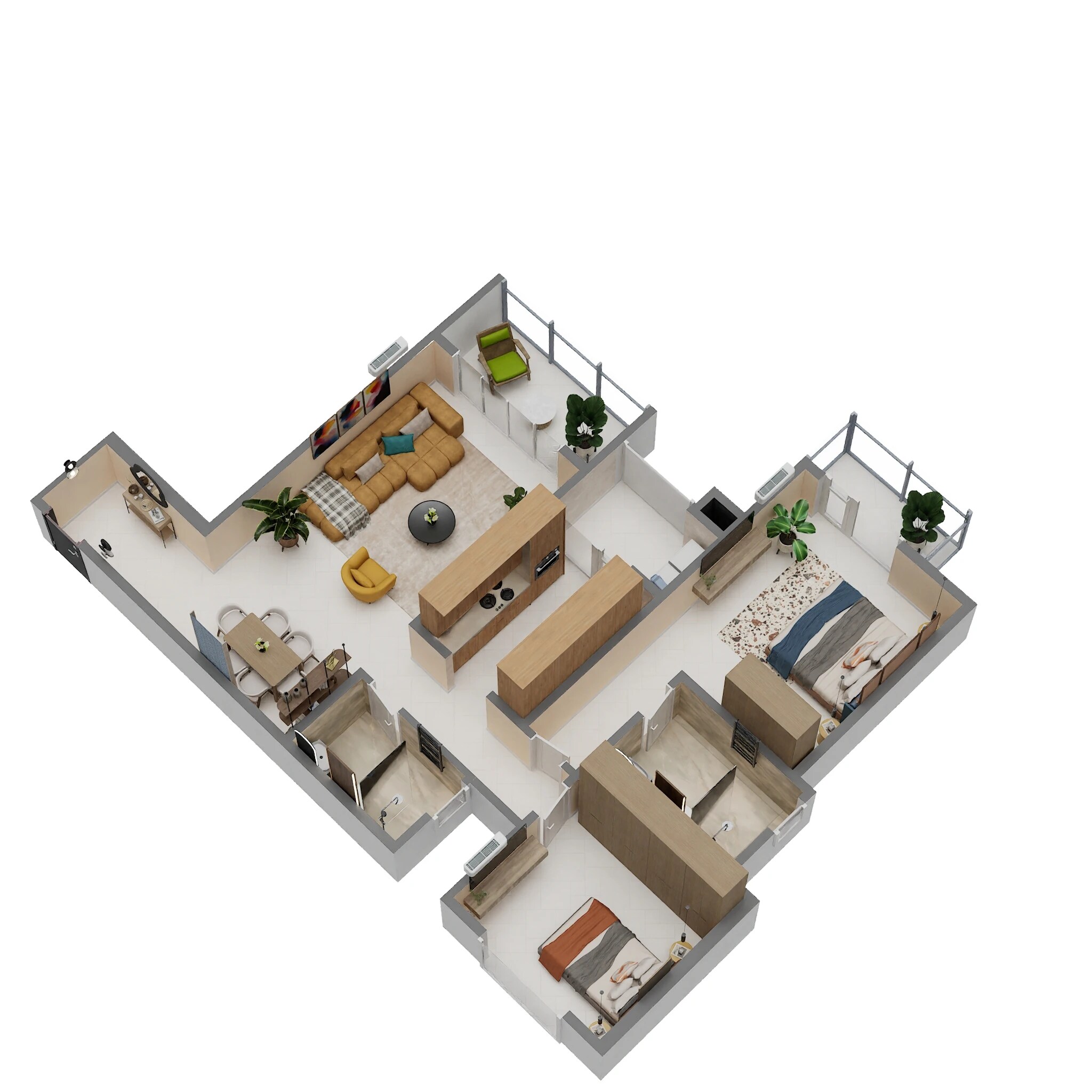 2 BHK 1458 Sq. Ft. Apartment