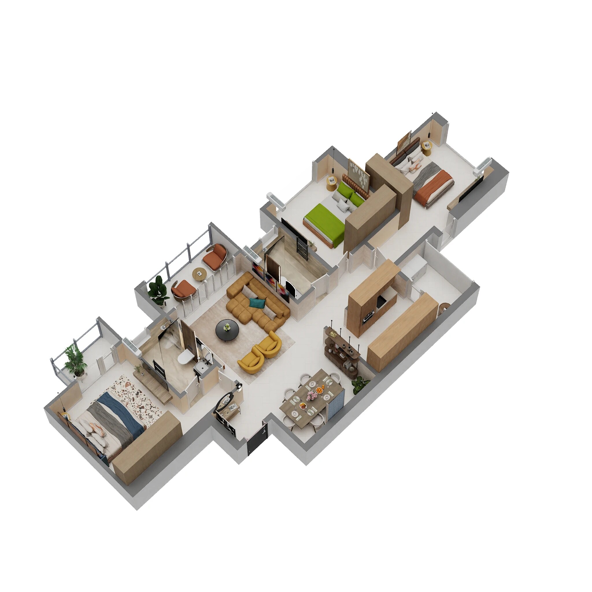 3 BHK 1513 Sq. Ft. Apartment