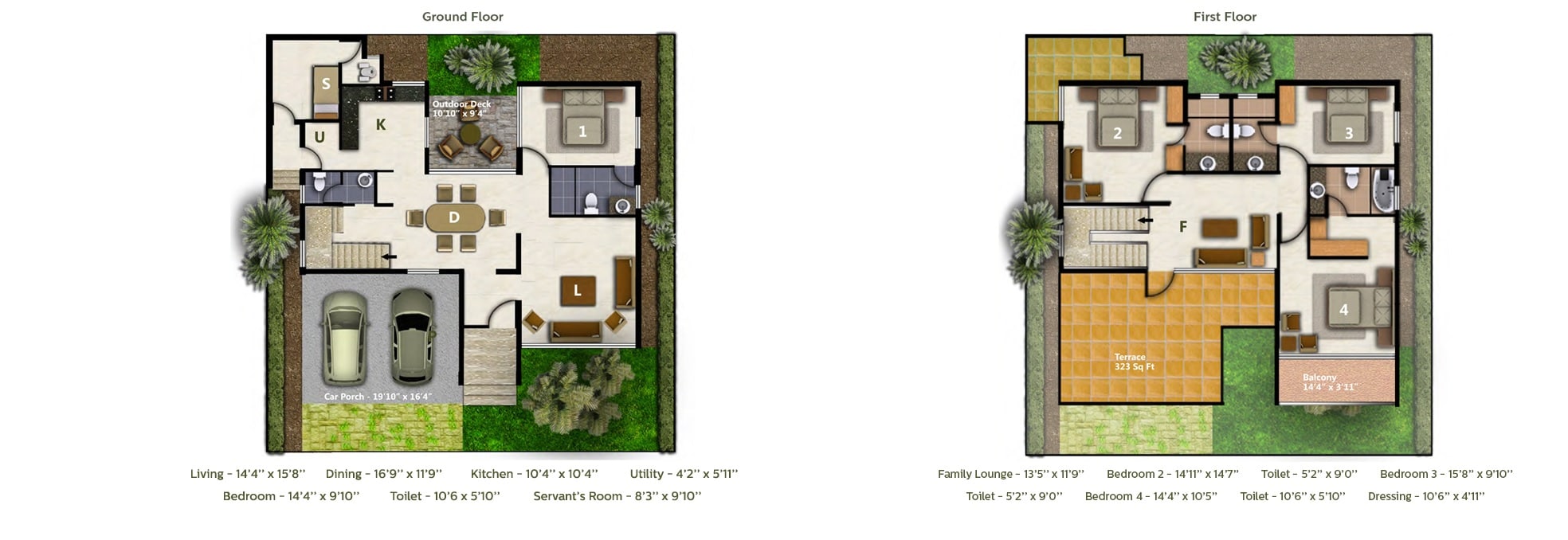 Floor plan of 4 BHK 3356 Sq. Ft. Apartment in Fire Luxur The Empyrean Phase 1, Bangalore