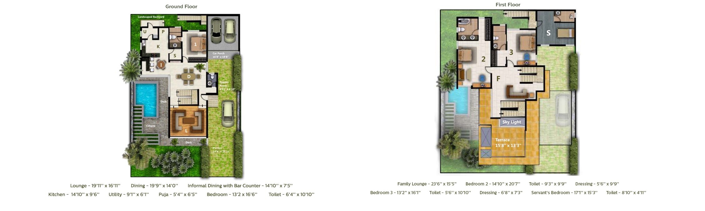 Floor plan of 4 BHK 6329 Sq. Ft. Apartment in Fire Luxur The Empyrean Phase 1, Bangalore