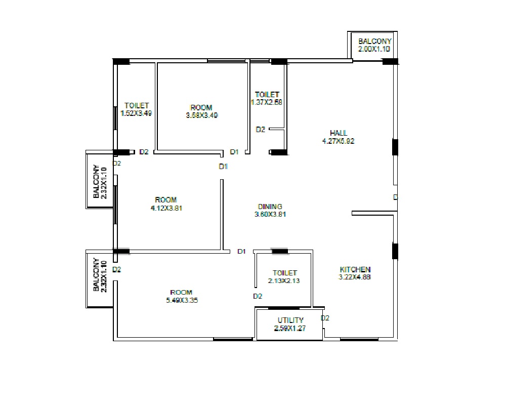 3 BHK 1169 Sq. Ft. Apartment in First The Abode