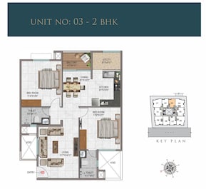 2 BHK 1160 Sq. Ft. Apartment in Fusion 4 Oyster