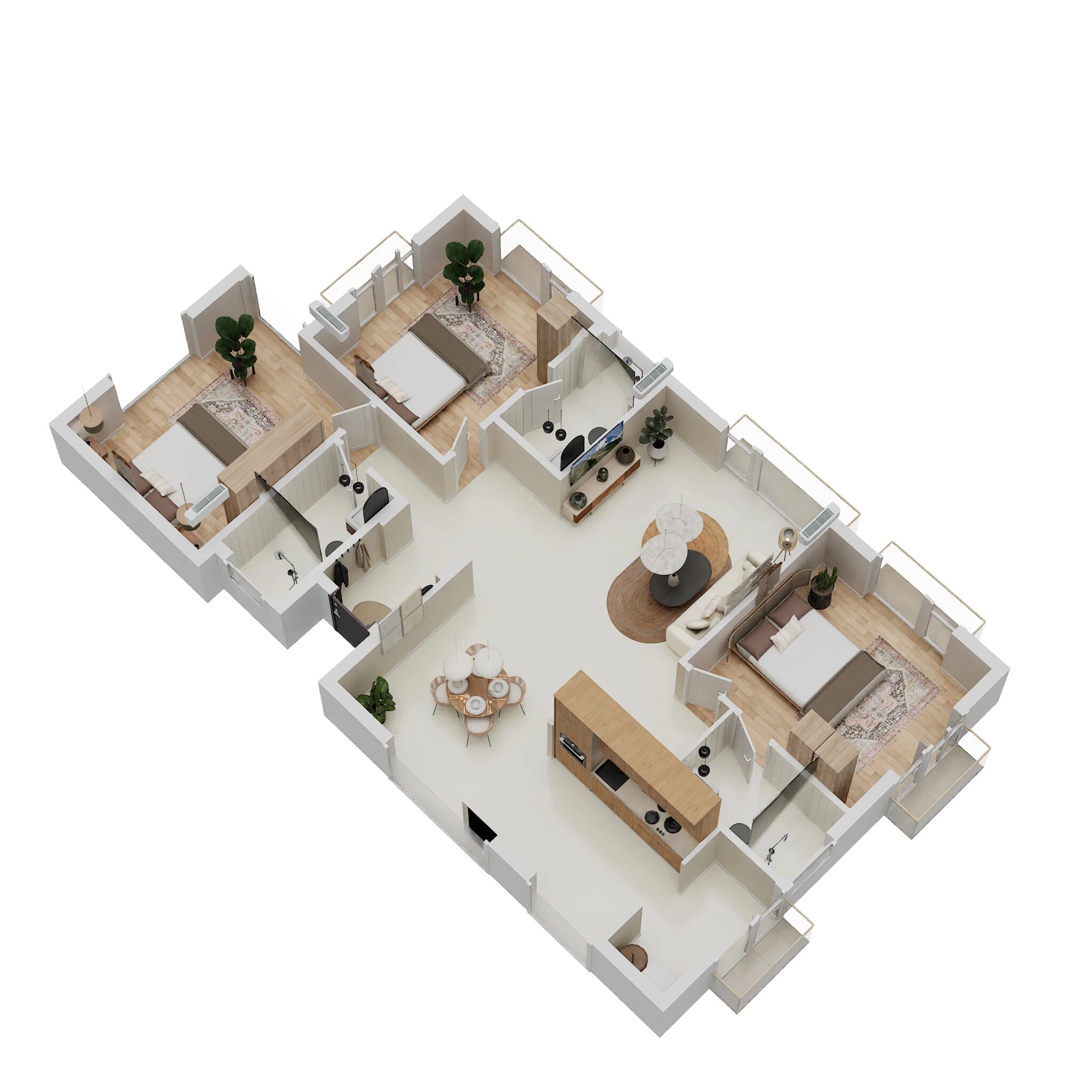 Floor plan of 3 BHK 1764 Sq. Ft. Apartment in Galaxy Tower, Bangalore